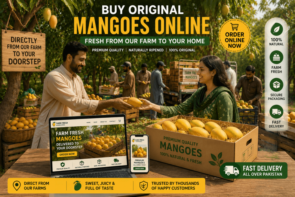 Buy mangoes online Pakistan with farm fresh mango delivery from a real mango farm