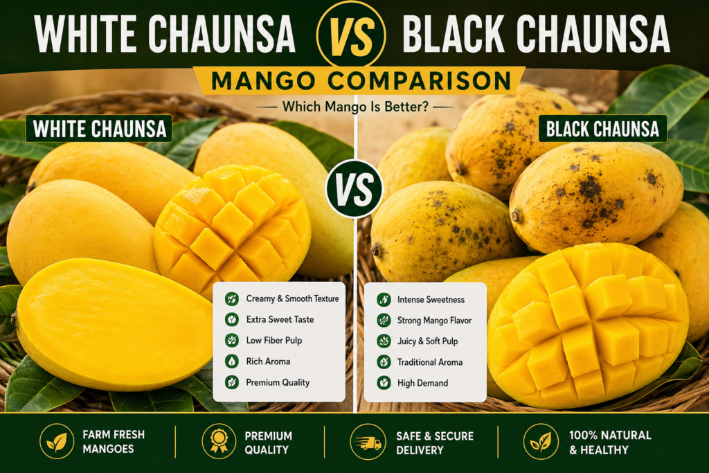 White Chaunsa vs Black Chaunsa Mango Comparison