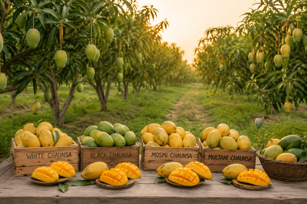 Types of Chaunsa Mango in Pakistan including White Chaunsa Mango and Black Chaunsa Mango