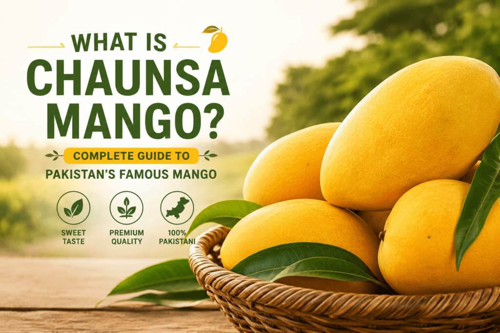 Fresh Pakistani Chaunsa mangoes growing in Multan mango farm. what is chaunsa mango